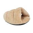 thumbnail image 3 of Cama cueva para gatos lavable, suave, cálida y acogedora para el invierno, ideal para cachorros y gatitos. cúrcuma, 3 of 7