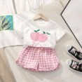 thumbnail image 2 of Toddler Girl Clothes Toddler Girls Dresses Outfits 1T 2T 3T 4T 5T 6T Toddler Girls Summer Clothes 5T Girls Sunflower Fly Sleeve T-shirt Denim Shorts 2PCs Set Dailywear, 2 of 4