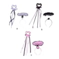 thumbnail image 4 of Qarigey Diadema con ala de plumas para niños, boda, vacaciones, festival, de cumpleaños, varita, palo, vestido bonito, suministros de accesorios Disfraces de disfraces Blanco Qarigey AP015472-01, 4 of 6