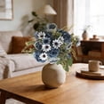 thumbnail image 4 of 1Pcs Navy Realistic Peonies Artificial Flowers Silky Peony Arrangements Vase Bouquet for Wedding Table Centerpiece Indoor Home Decor, 4 of 6