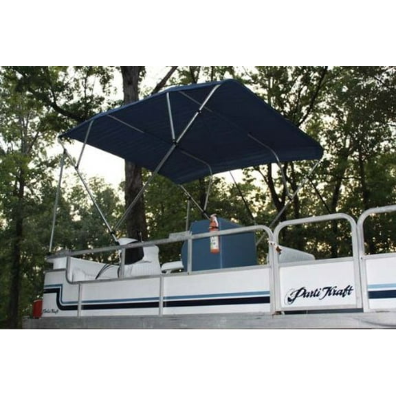 Navy Blue Vortex 4 Bow Bimini Top 10' Long, 73-78" Wide, 54" High, Complete Kit, Frame, Canopy, and Hardware (FAST SHIPPING - 1 TO 4 BUSINESS DAY DELIVERY)