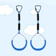 thumbnail image 1 of UPGRATOR 2Pcs Toys Blue Iron Round Pull Up Rings for Kids Backyard Activities, 1 of 4