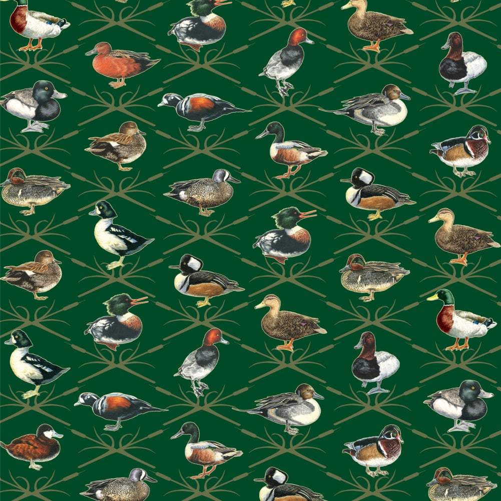 Reeds and Ducks Pattern Mallard Wood Redhead Hooded Merganser Premium