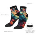 thumbnail image 4 of Goofa Colorful Flower Goat Pattern Non Slip Socks with Grips for Elderly, Crew Socks Yoga Hospital Socks Cushioned Sole Gripper Socks for Men Women, 4 of 5