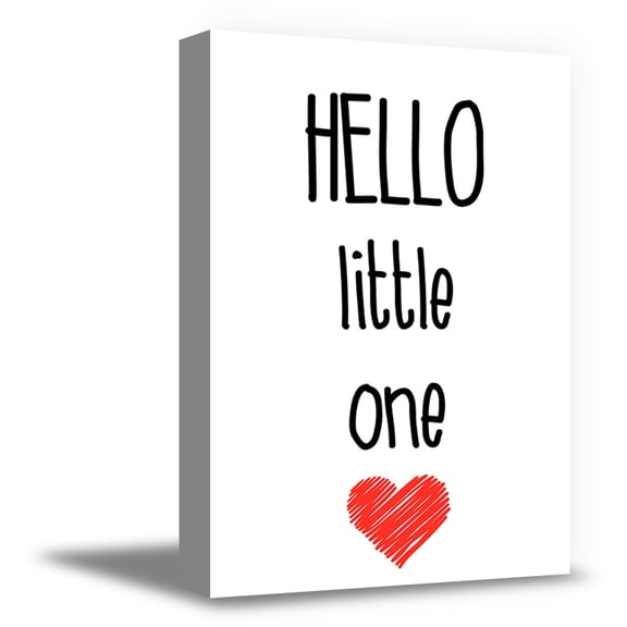 Awkward Styles Hello Baby Gifts Canvas Artwork Girls Room Wall Art Boys Room Inspirational Wall Decor Quotes Framed Canvas for Children Hello Little One Canvas Decor Kids Bedroom Decor Gifts for Boys