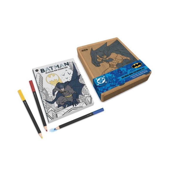 Pre-Owned Batman Mini Coloring Set: Contains 64pp Coloring Book and 12 Premium Colored Pencils, (Paperback)