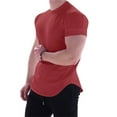 thumbnail image 3 of Running Shirt Men Solid Muscle Tee Short Sleeve Regular Shirt for Summer Casual Plain Daily T Shirts Fashion Clothes, 3 of 4