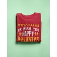 thumbnail image 3 of Happy Holidays Slogan Sweatshirt Men -Image by Shutterstock, Male Large, 3 of 4
