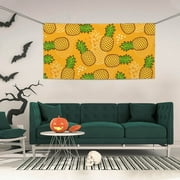 ZICANCN Banner Yard Signs, Tropical Fruit Pineapple Background Party Wall Decor for Indoor Outdoor Room, Small Size