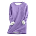 thumbnail image 1 of Sous-vêtements Thermiques pour Femmes Haut Col Rond Coupe Ample Décontractée Chaud Imprimé Manches Longues pour Automne Hiver Confort, 1 of 4