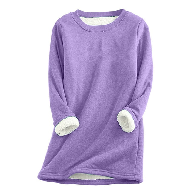 Sous-vêtements Thermiques pour Femmes Haut Col Rond Coupe Ample Décontractée Chaud Imprimé Manches Longues pour Automne Hiver Confort
