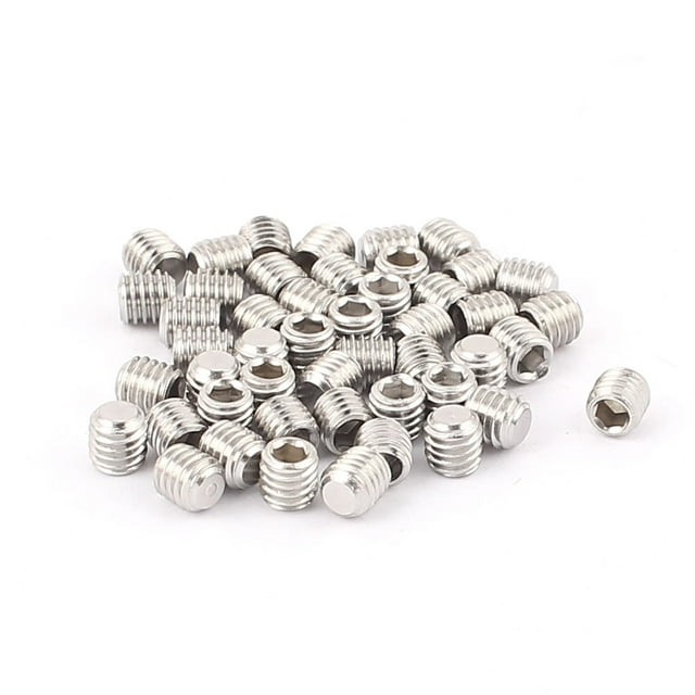 M5 x 5mm Tornillos de cabeza hexagonal de acero inoxidable, tuercas y fijaciones, 50 piezas
