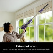 Shark POWERDETECT Corded Stick Vacuum, Carpet and Hardfloors, Pet Friendly, with DuoClean Detect Technology, Self-Cleaning Brushroll, HZ4002 Purple