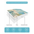 thumbnail image 5 of Blue Coastal Queen Size Down Alternative Comforter,Lightweight Comforter Quilt Bedding Set with Pillow Shams Watercolor Nautical Starfish Lighthouse Beach Bed Comforter Duvet Insert 90"x96", 5 of 7