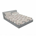 thumbnail image 3 of Ambesonne Geometric Fitted Sheet & Pillow Sham Set, Contemporary Art Work, Twin, Pale Peach Grey, 3 of 3