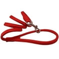 thumbnail image 2 of Dogs My Love 4ft Long Round Genuine Rolled Leather Dog Leash Red, 2 of 2