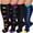 Color3, variant on Pairs Plus Size Compression Socks for Men & Women - High Elasticity Leg Support,Striped Style Athletic Socks for Running, Outdoor Sports, Nursing Recovery (2XL-4XL)