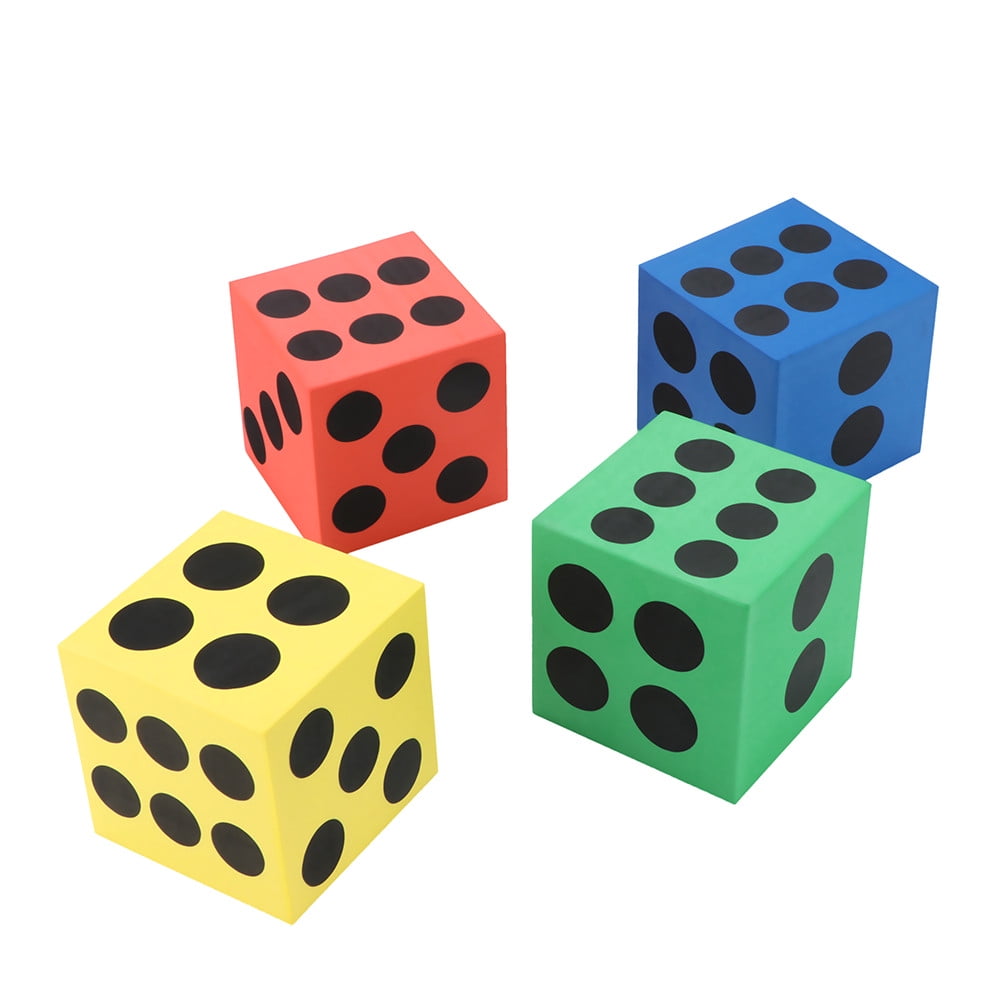 BuleStore 4Pcs Eva Foam Dice Six Sided Spot Dice Kid Game Soft Learn