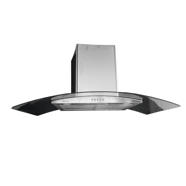CAMPANA DE COCINA 60CM CRISTAL CURVO MAXIMS HC6136AS EXTRACTORA Y RECIRCULADORA