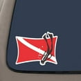 thumbnail image 1 of Scuba Flag with Diver Vinyl Decal Sticker | 5-Inch By 3-Inch | **2-Pack** | Car Truck Van SUV Laptop Macbook Wall Decals, 1 of 1