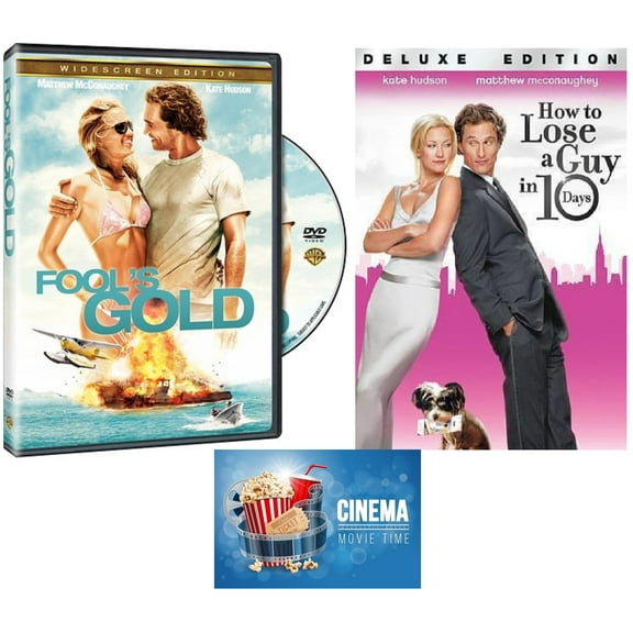 Fool's Gold & How to Lose a Guy in 10 Days Matthew McConaughey Kate Hudson DVD Includes Bonus Movie Art Card
