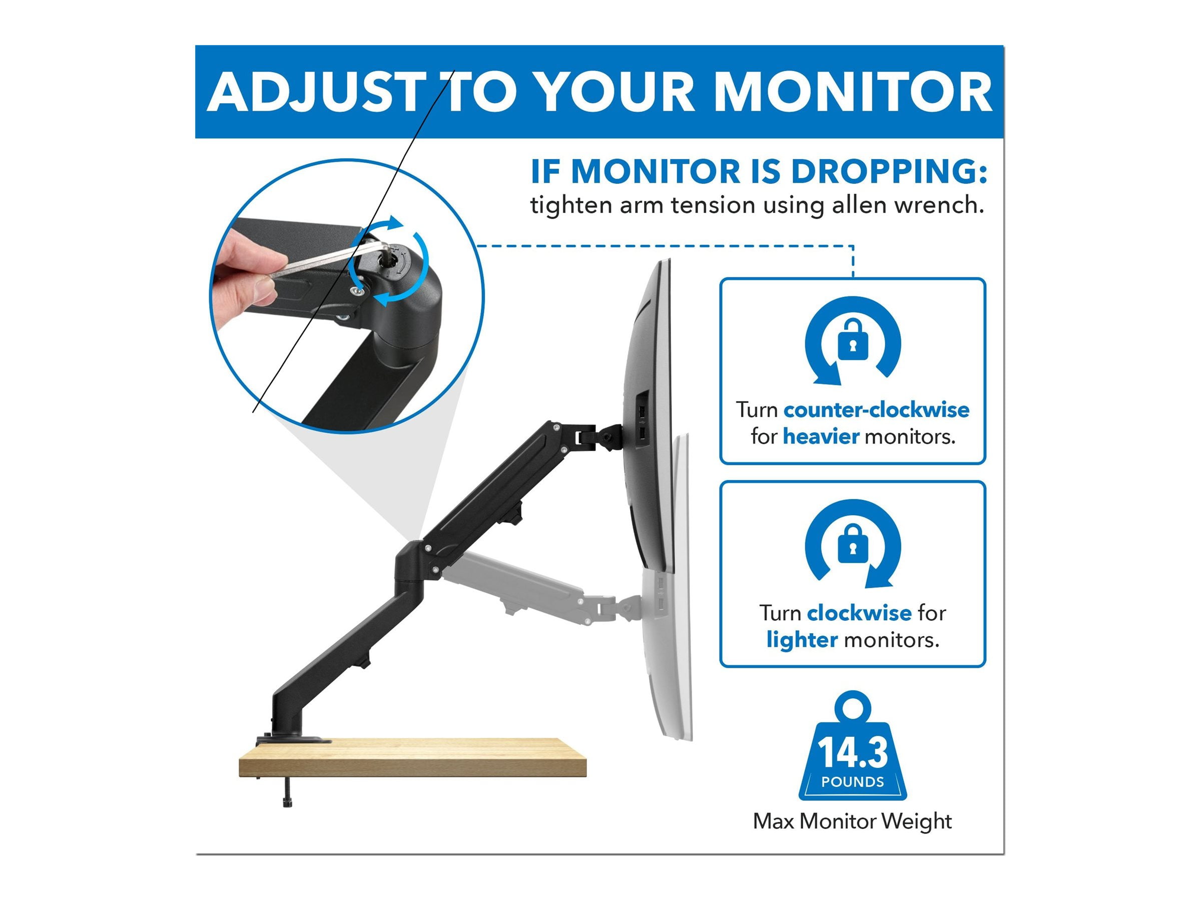 Mount-lt! Dual Monitor Desk Mount | Fits 17"-27" Computer Screens | Spring Arms | Ergonomic
