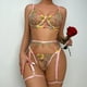 thumbnail image 3 of Conjunto de liguero con perspectiva de tres puntos y escote en V de estilo europeo y americano, ropa interior sexy con tirantes ajustables y cuerda para la cintura, 3 of 6