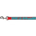 thumbnail image 3 of Buckle-Down Pet Leash, Dog Leash, Buckle Down Shapes Red Dot Turquoise White, 6 Feet Long 1.0 Inch Wide, 3 of 3