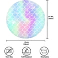 thumbnail image 4 of Coolnut Mermaid Round Placemats Waterproof Non-Slip Washable Place Mats Polyester Table Mats Set of 4 Heat Resistant for Home Kitchen Holiday Party Home Decor Gifts, 4 of 7