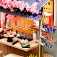 thumbnail image 4 of Miniature Wizardi Roombox Kit - Sakura Noodles Shop Dollhouse Kit, 4 of 5