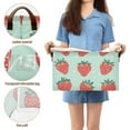 thumbnail image 5 of Yayeee Foldable Storage Basket for Shelves with Handles Waterproof Cloth Bins, Red Strawberry, 5 of 7