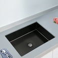 thumbnail image 3 of Wildnix Modern Rectangular Bathroom Sink, Undermount Design, Brushed 304 Stainless Steel, Pop-Up Drain Included, 6.07 Gallon Capacity, Stylish and Space-Saving for Your Bathroom, 3 of 6