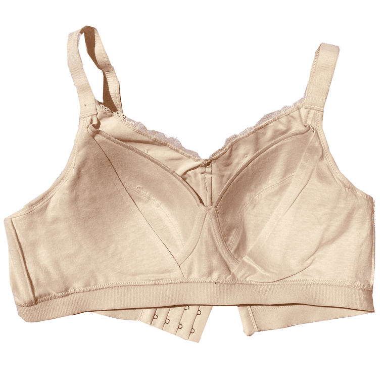 BIMEI Women's Mastectomy Bra Molded-Cup Post Surgery for Silicone Breast  Prosthesis with Pockets Everyday Bra 9816,Beige,36A 