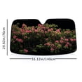 thumbnail image 4 of Awypu Azalea Bushes on Black Background Windscreen Sun Visor - Car Interior Protection Assistant 55.12*29.92 in, 4 of 7