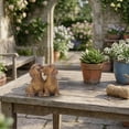 thumbnail image 5 of Resin Dachshund Puppy Figurine - Realistic Dog Statue for Home Decor - Rustic Farmhouse Style Animal Sculpture - Pet Memorial Ornament - Birthday Gift for Doxie Lovers, 5 of 9