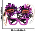 thumbnail image 3 of YIKA Halloween Decorative Glasses Spooky Party Personalized Costume Accessories Rain Filament Balls Colorful Fringes Skull Eyeglasses Frames Halloween Decoration C, 3 of 6