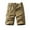 Brown, variant on Men's Summer Casual Pocket Straight Leg Solid Color Shorts Stylish, Suitable for Seaside Entertainment, Size Chart Provided