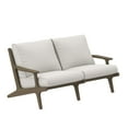 thumbnail image 5 of Saratoga Outdoor Patio Teak Wood Loveseat in Weathered Gray White, 5 of 10