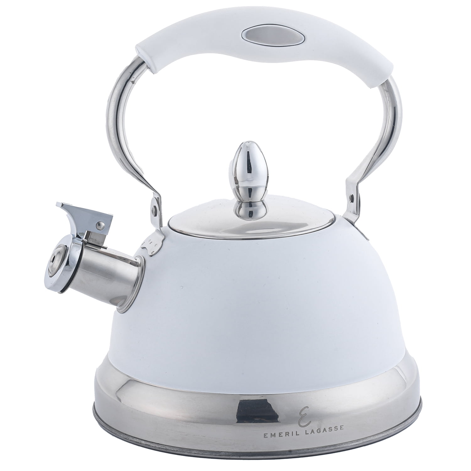 Emeril Lagasse 3.2 Quart/3 Liter Whistling Tea Kettle, Stainless Steel  Whistling Tea Pot for Induction Stove Top, Fast to Boil Water for Home  Kitchen