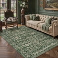 thumbnail image 4 of BERTHMEER 8'x10' Area Rugs for Living Room Large Vintage Green Carpets for Bedroom Office Machine Washable Farmhouse Dining Room Oriental Rugs Non Slip Traditional Distressed Rugs, 4 of 8