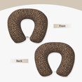 thumbnail image 3 of Wukai Brown Leopard Print Travel Pillow,Memory Foam U Shaped Neck Pillow,Super Lightweight Portable Headrest Great for Airplane Chair, Car,Home,Office, 3 of 8