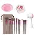 thumbnail image 2 of 13pcs Makeup Brushes Kit With Wood HandleEyeshadow Brush Makeup Sponge Set Beauty Tools With Storage Bag, 2 of 9