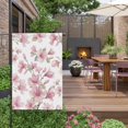 thumbnail image 3 of Pink Magnolia Flower Garden Flag 12 x 18 Inches, Watercolor Pink Floral Leaf Weather Proof Outdoor Patio Flags Double Sided Small Garden Decoration for Yard Outside Home, 3 of 9