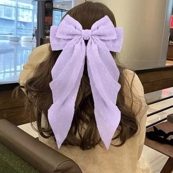 Large Bow Chiffon Hair Barrettes for Women Stylish Spring Clip Accessories for Elegantly Styled Hair Updos and Casual