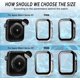 thumbnail image 2 of Straight Edge Case Compatible with Apple Watch 41mm Series 7 with Tempered Glass Screen Protector, iWatch Full Protective Hard PC Bumper Case Face Cover (Blue), 2 of 5