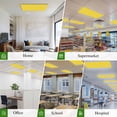 thumbnail image 6 of Yellow Magnetic Fluorescent Light Covers for Ceiling Lights 2 x 4 Feet, Pure Yellow Office Classroom Kitchen Drop Ceiling Light Covers Lighting Filters Shade Panel 3 Packs, 6 of 9