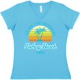 thumbnail image 3 of Inktastic Summer Enjoy the Sunshine Delray Beach Florida in Blue Women's V-Neck T-Shirt, 3 of 5