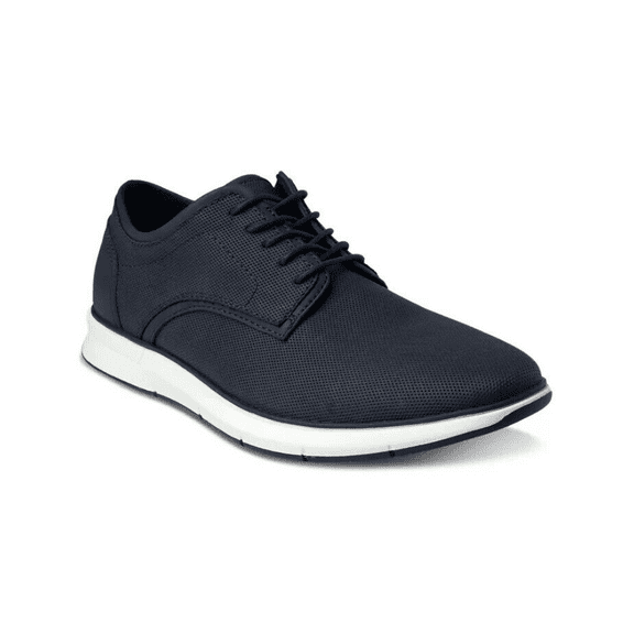 Alfani Men's Textured Faux-Leather Lace-Up Sneakers, Blue, Sz 9 M