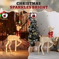 thumbnail image 6 of 3-Piece Lighted 5ft Reindeer Family Set w/ 290 Warm White LED Lights, Christmas Holiday Decor Buck, Doe & Fawn for Indoor & Outdoor Use (Champagne), 6 of 10