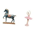 thumbnail image 5 of 2 Pieces Ballet Girl Statue Horse Figurine Animal Sculpture Crafted from Resin for Living Room Office Study, 5 of 8